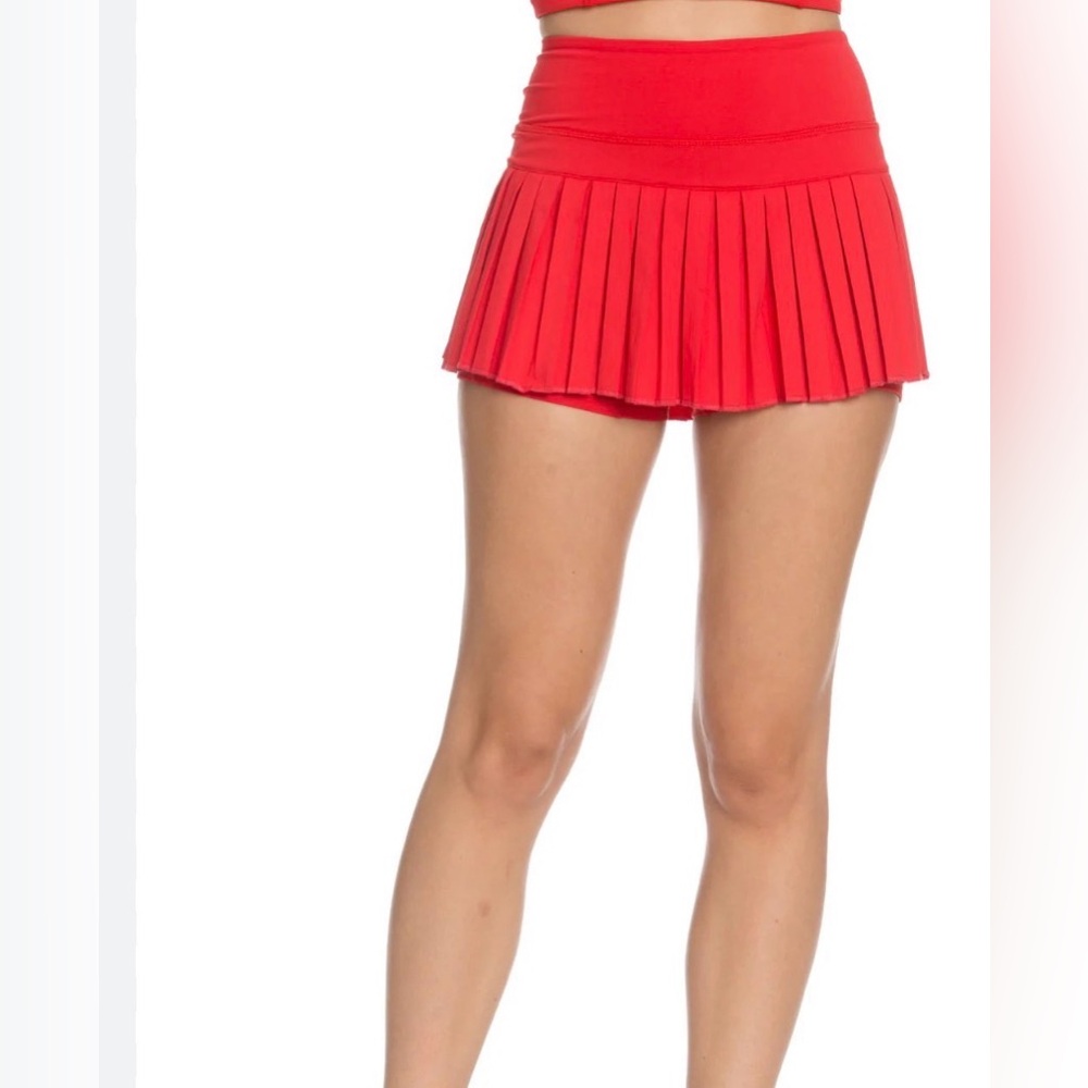 Gold Hinge Ruby Pleated Tennis Skirt
